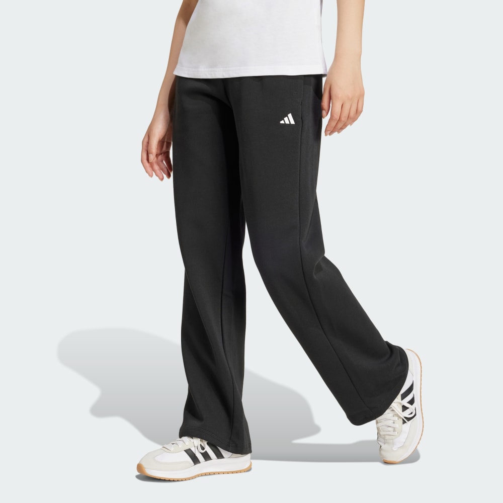 

Спортивные брюки Adidas Essentials Small Logo Feel Cozy Open-Hem Pants, черный/белый