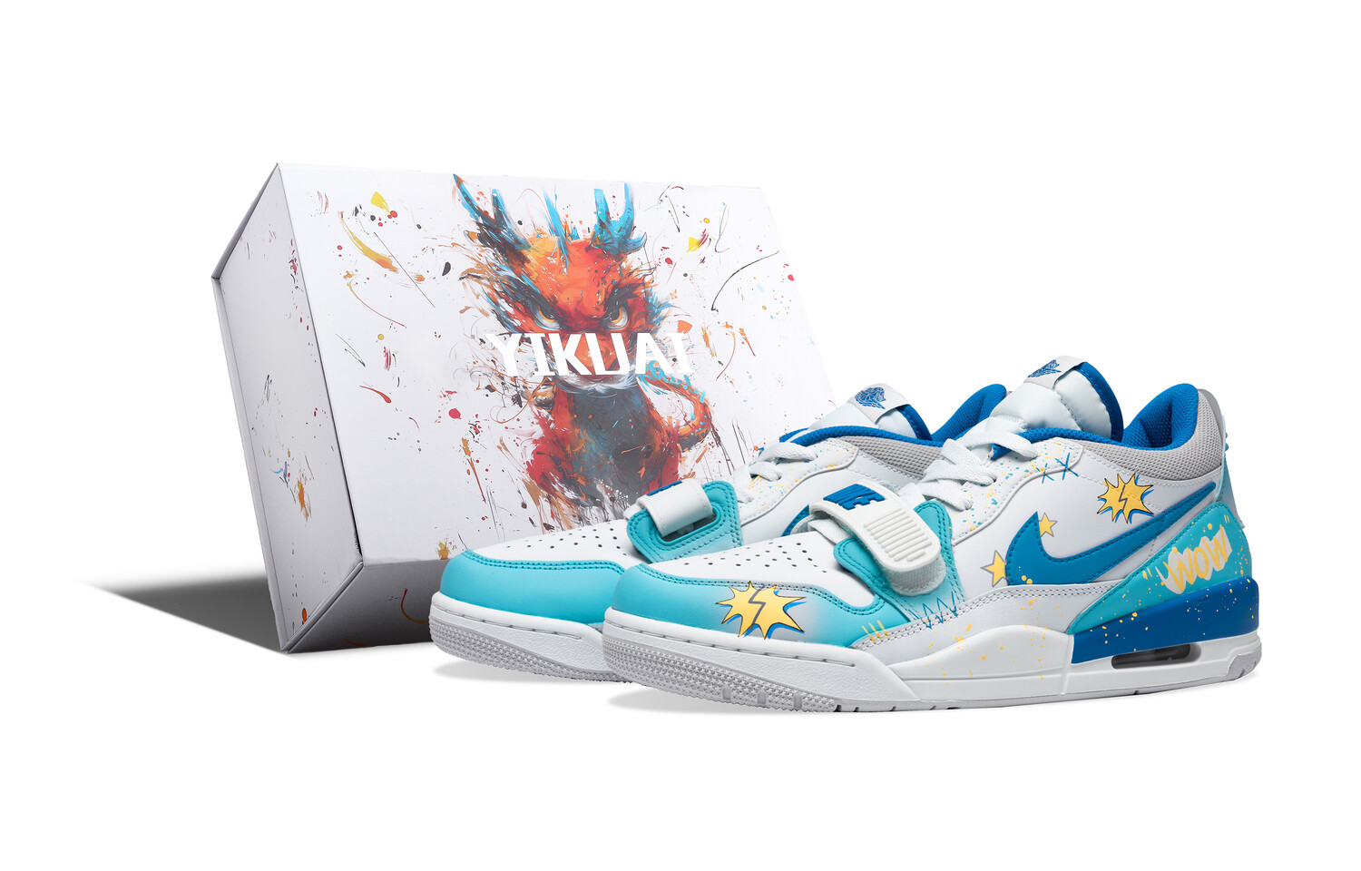 

Баскетбольные кроссовки Legacy 312 Vintage Men Low-Top Jordan, белый/синий