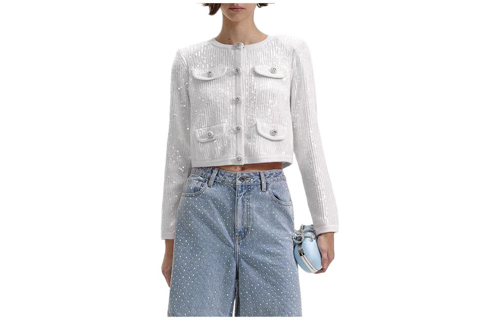 

Self Portrait Вязаный свитер Женский Чисто-белый Self-portrait