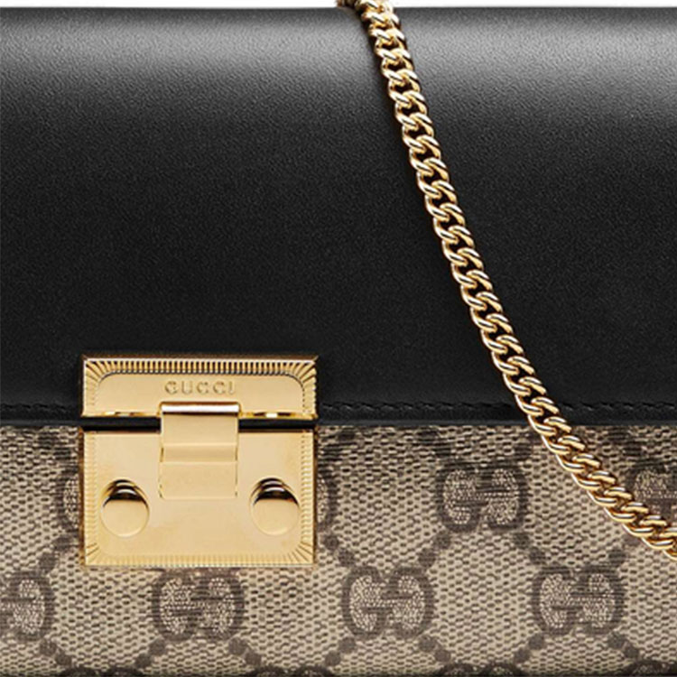 Женская сумка-клатч GUCCI из кожи и канваса — фото 4