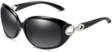 

Винтажные солнцезащитные очки большого размера 2027 года для женщин, овальные пластиковые, для вождения, винтажные, с защитой от УФ-излучения UV400 MTZJH, Black Grey