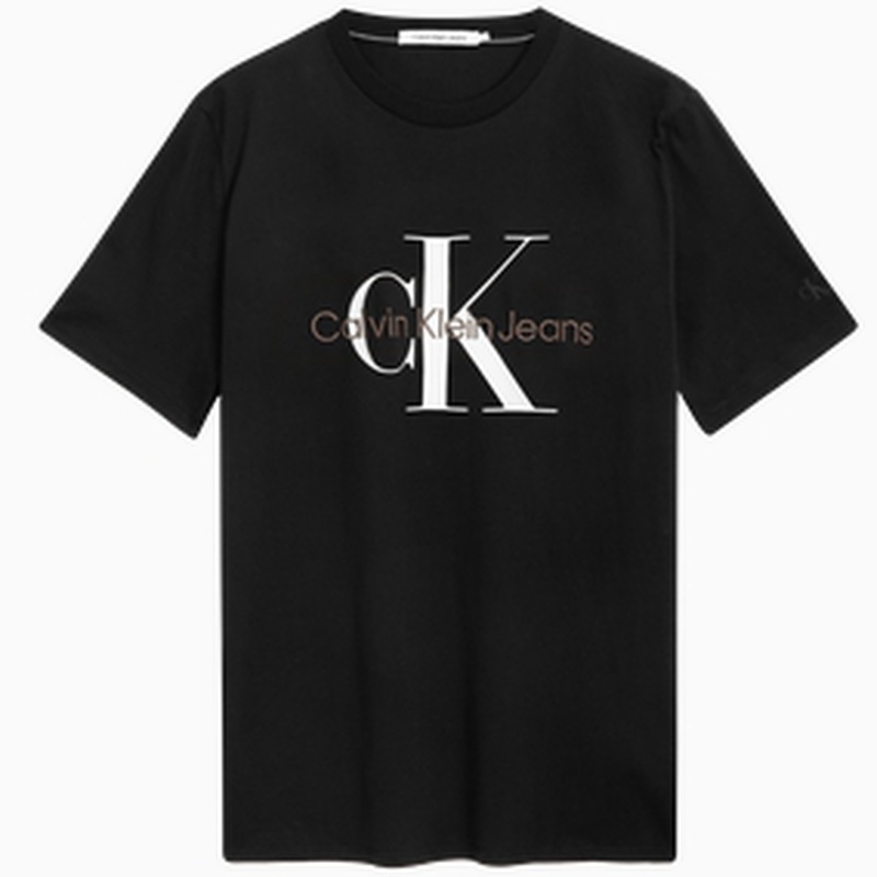 Футболка CALVIN KLEIN унисекс черная, YAF-Лунный белый — фото 2