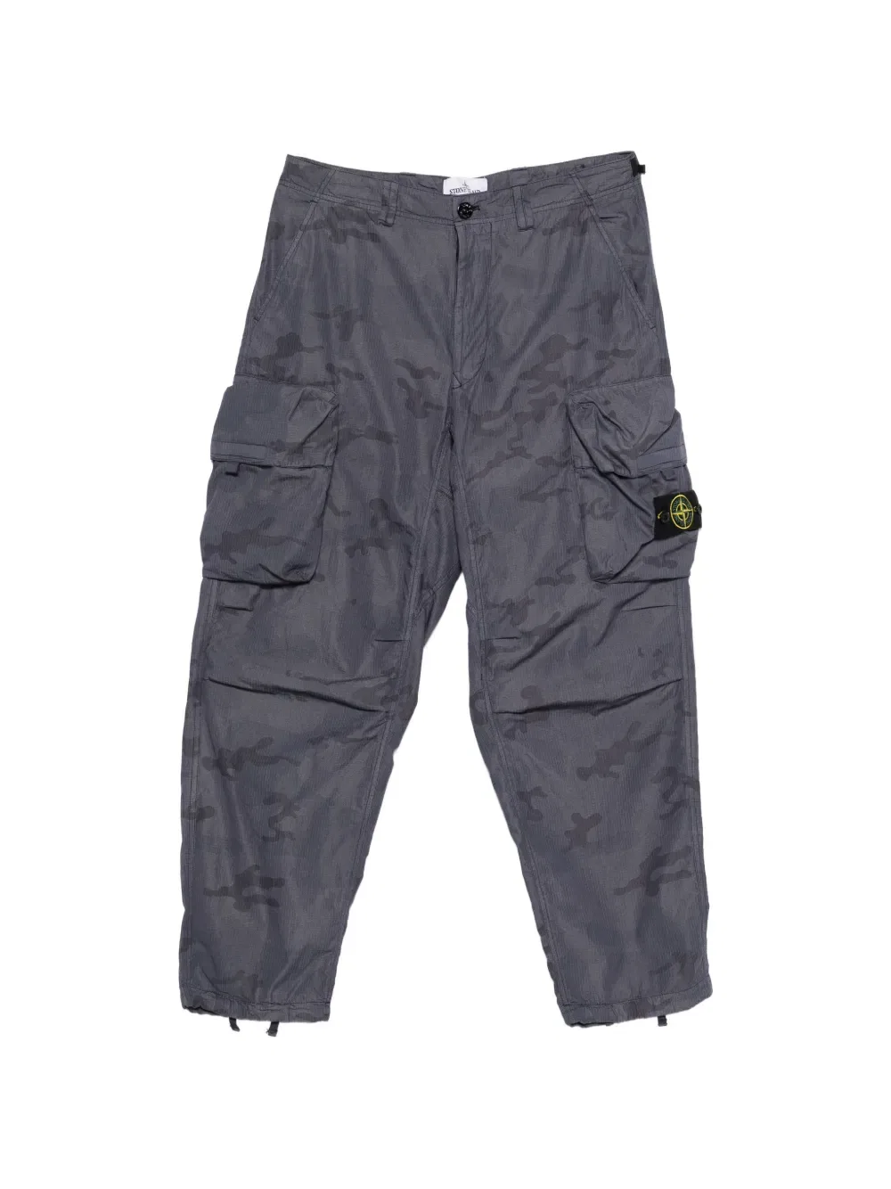 Брюки-карго из рипстопа с камуфляжным принтом Stone Island, синий
