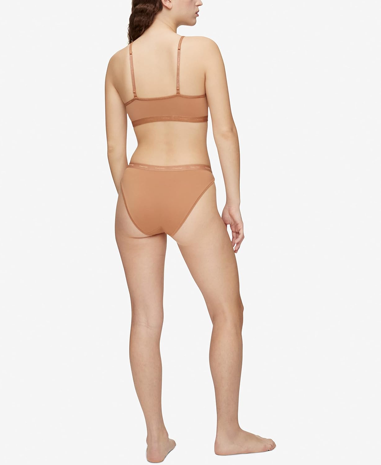 Женский бюстгальтер-бралетт Calvin Klein Form to Body без подкладки, Sandalwood — фото 2