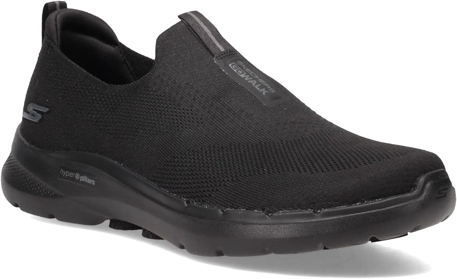 Мужские кроссовки Skechers Gowalk 6 - эластичные, без шнурков, спортивные, для походов и ходьбы, черный — фото 3