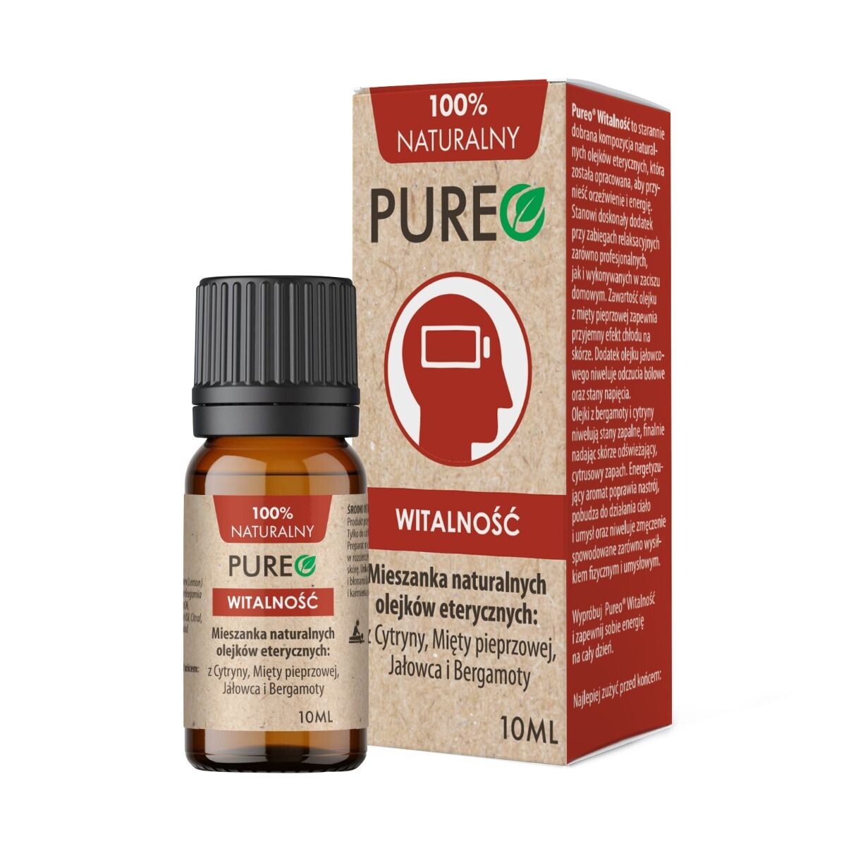 

Эфирное масло Pureo Witalność Mieszanka Naturalnych Olejków Eterycznych, 10 мл