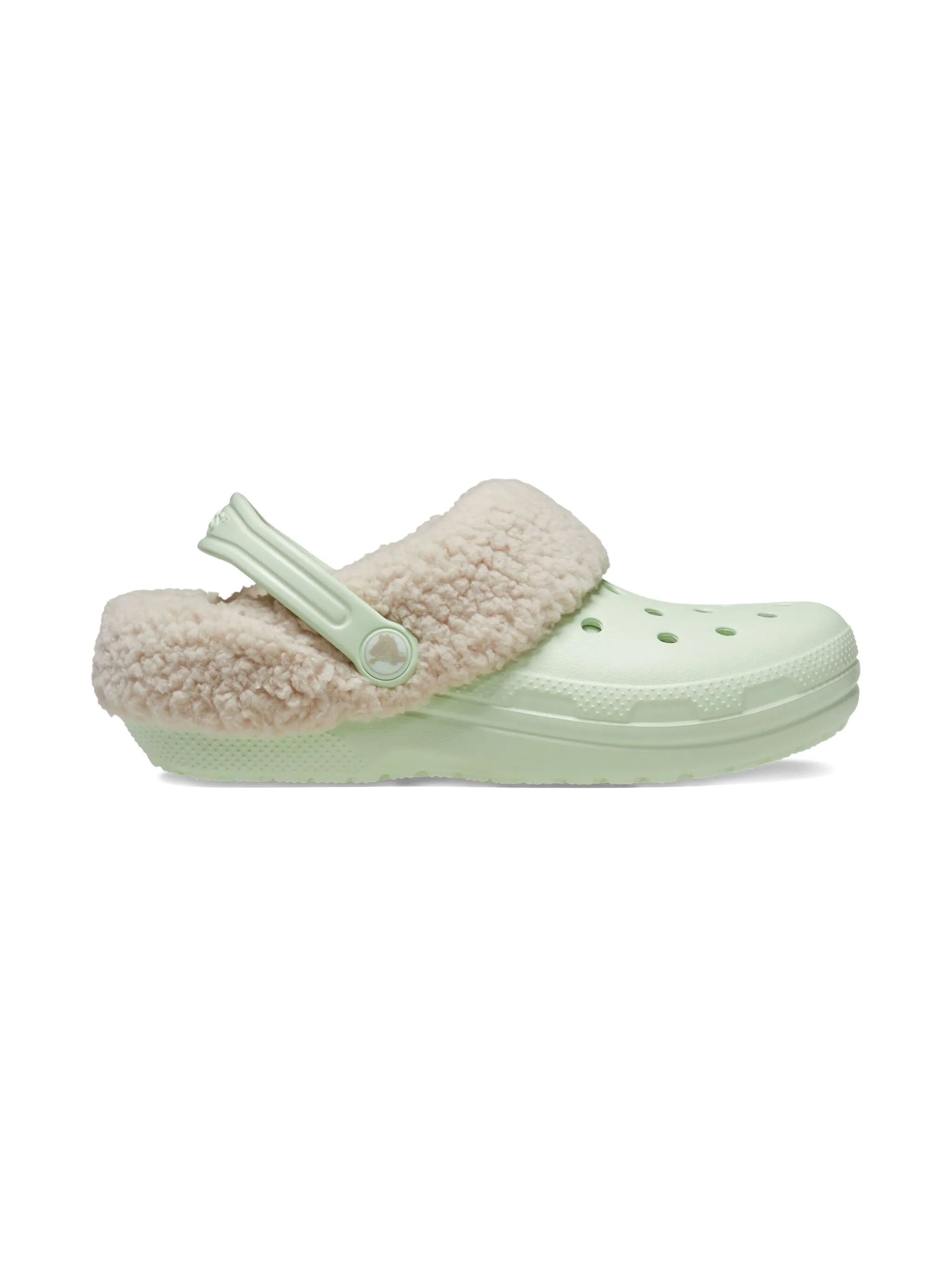 

Клоги с подкладкой из искусственного меха Crocs Kids, зеленый