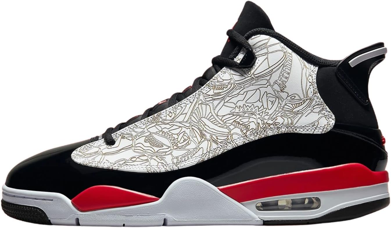 

Мужские баскетбольные кроссовки Nike для тренировок, размер 11,5 (США), White, Fire Red, Black