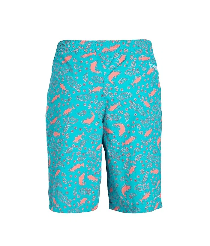 Шорты для мальчиков с защитой от солнца PFG Super Backcast II Columbia Kids, Ocean Teal/Paisled Vacation — фото 2
