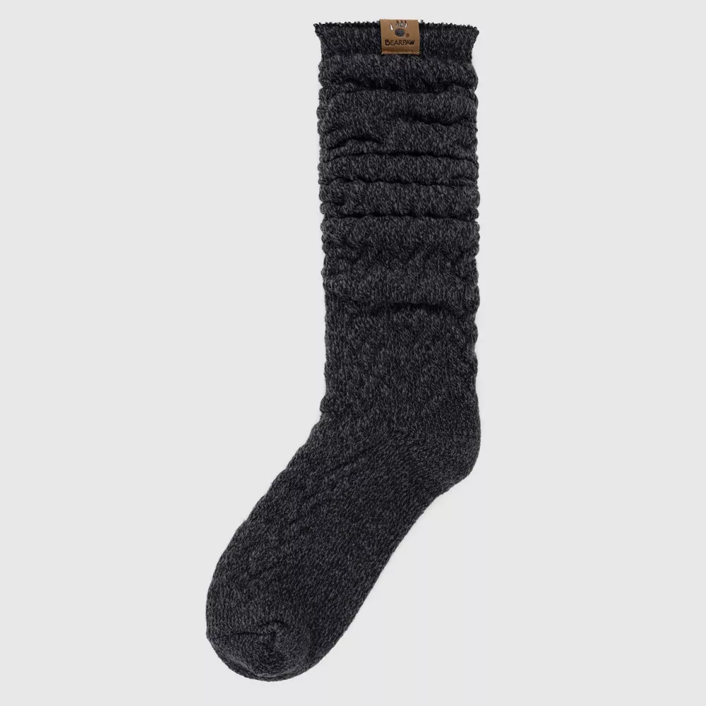 

Женские носки Bearpaw Large Cable до колена Bear Paw, цвет Charcoal Gray
