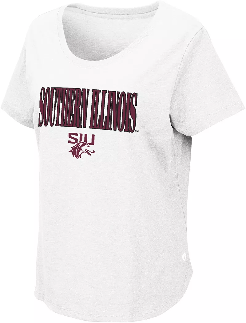 

Женская белая футболка Colosseum Southern Illinois Salukis