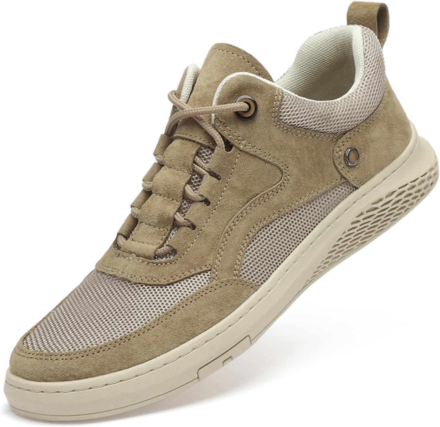 

Мужская повседневная обувь, модные кожаные кроссовки, дышащие и удобные для ходьбы Abborora, хаки