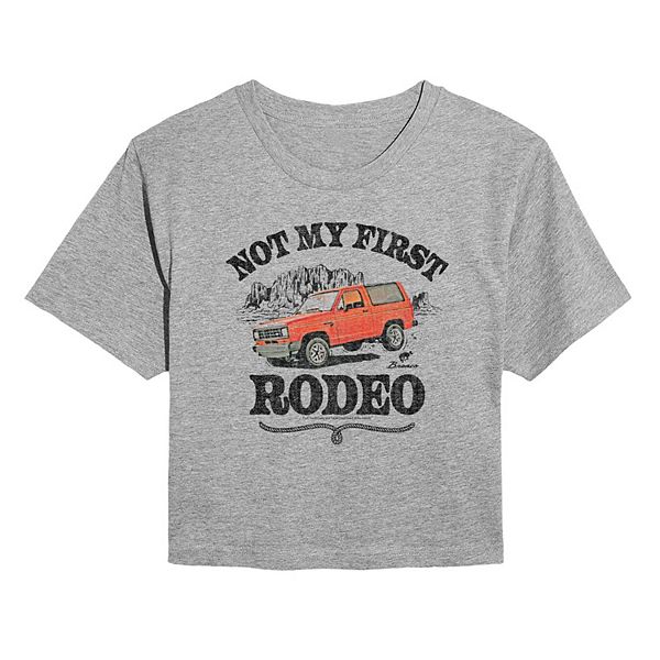 

Футболка Juniors Ford Bronco Not My First Rodeo кроп Licensed Character, Heather Gray