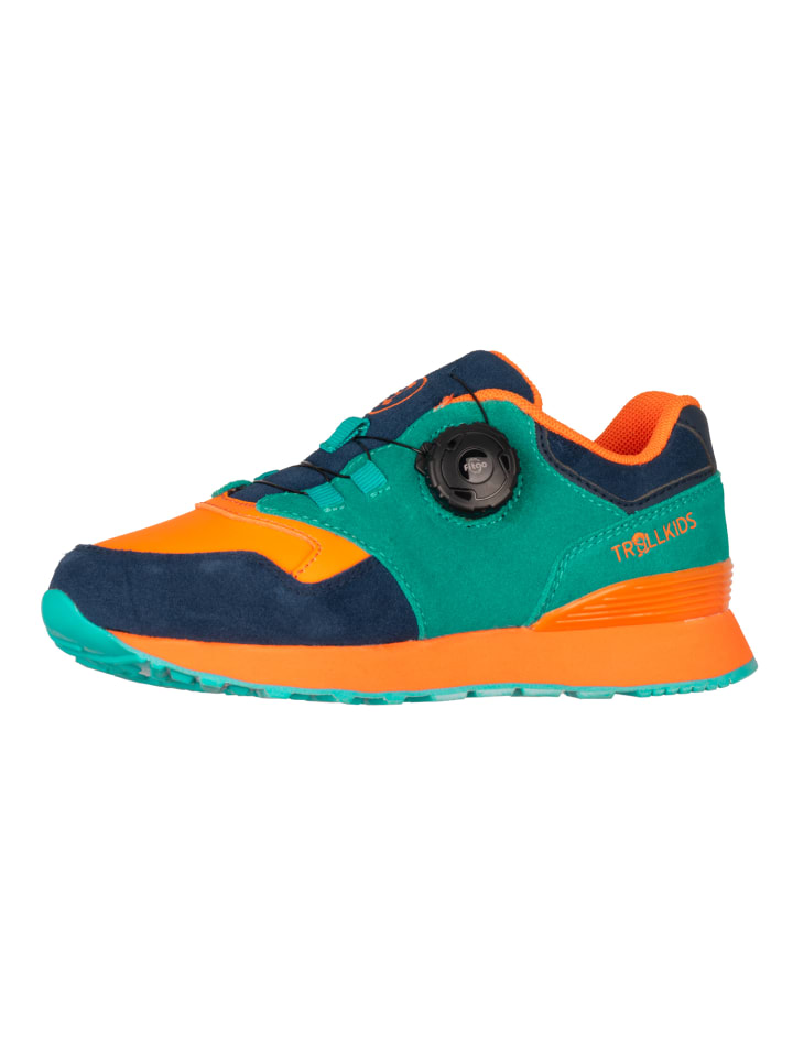 

Кроссовки на шнуровке Trollkids, цвет sea green