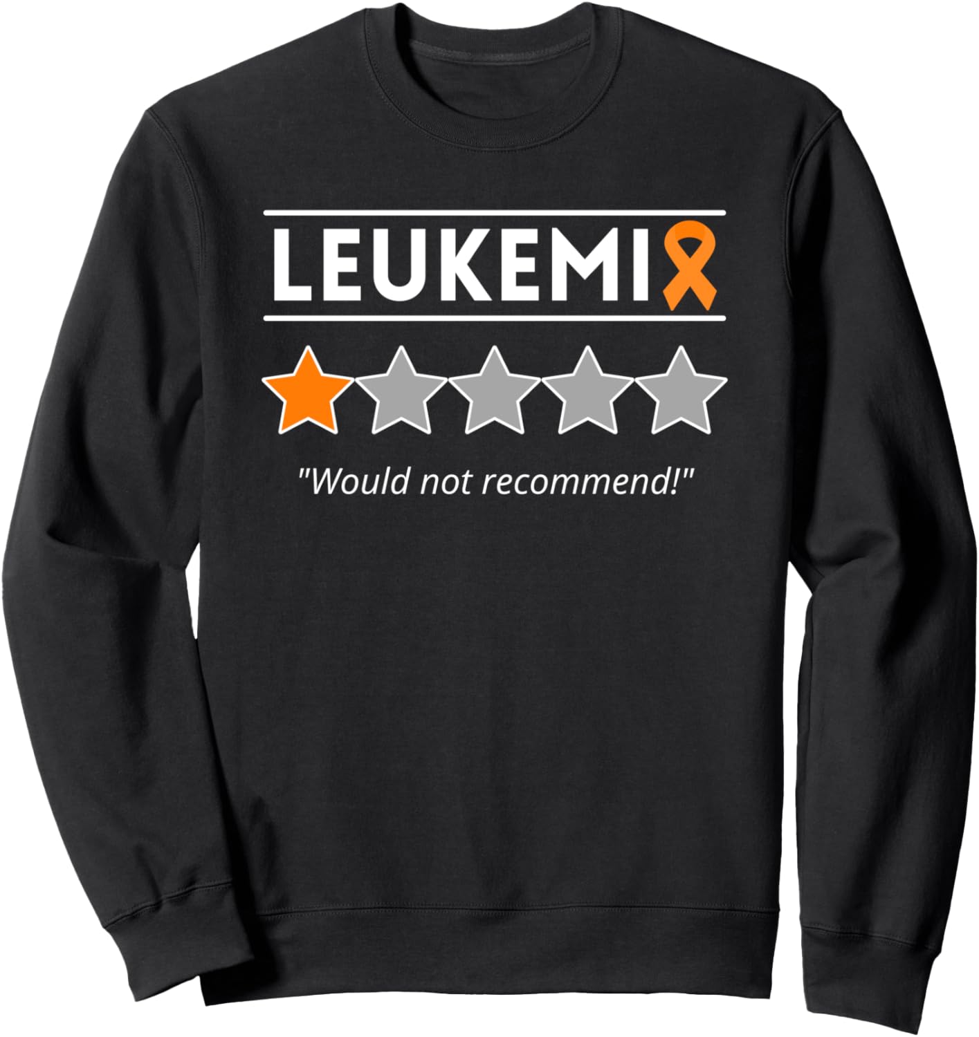 

Лихорадка не рекомендуется - Ежемесячная информационная толстовка Funny Leukemia Awareness Month Outfit, черный
