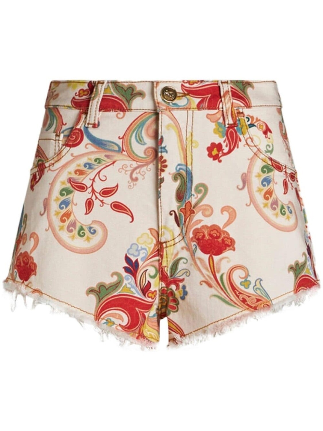 

ETRO джинсовые шорты с принтом пейсли, белый
