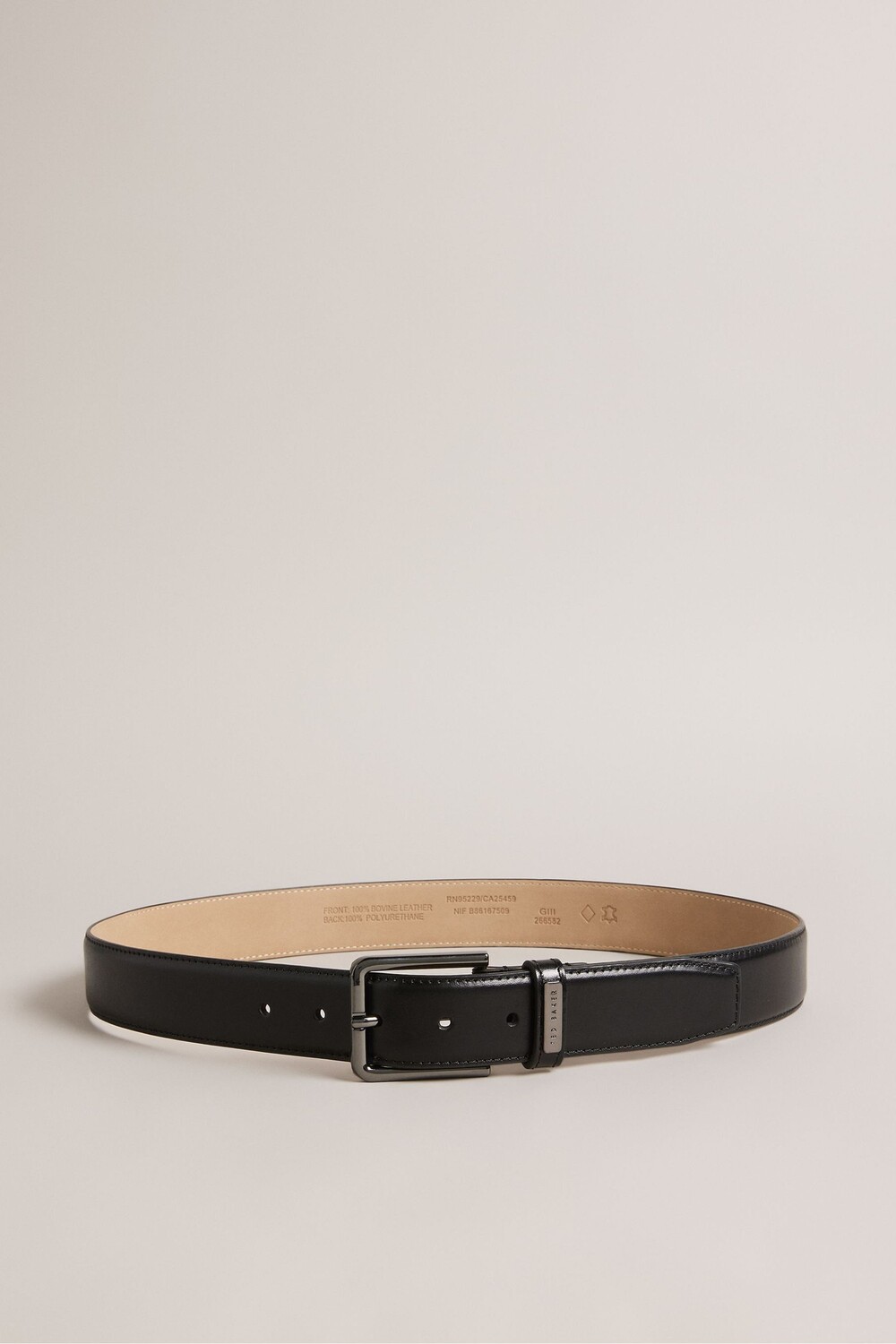 

Черный кожаный ремешок Wizerd Double Keeper Ted Baker, черный