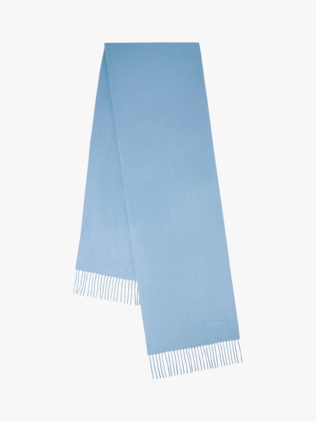 

Кашемировый шарф с бахромой Mulberry, цвет Poplin Blue