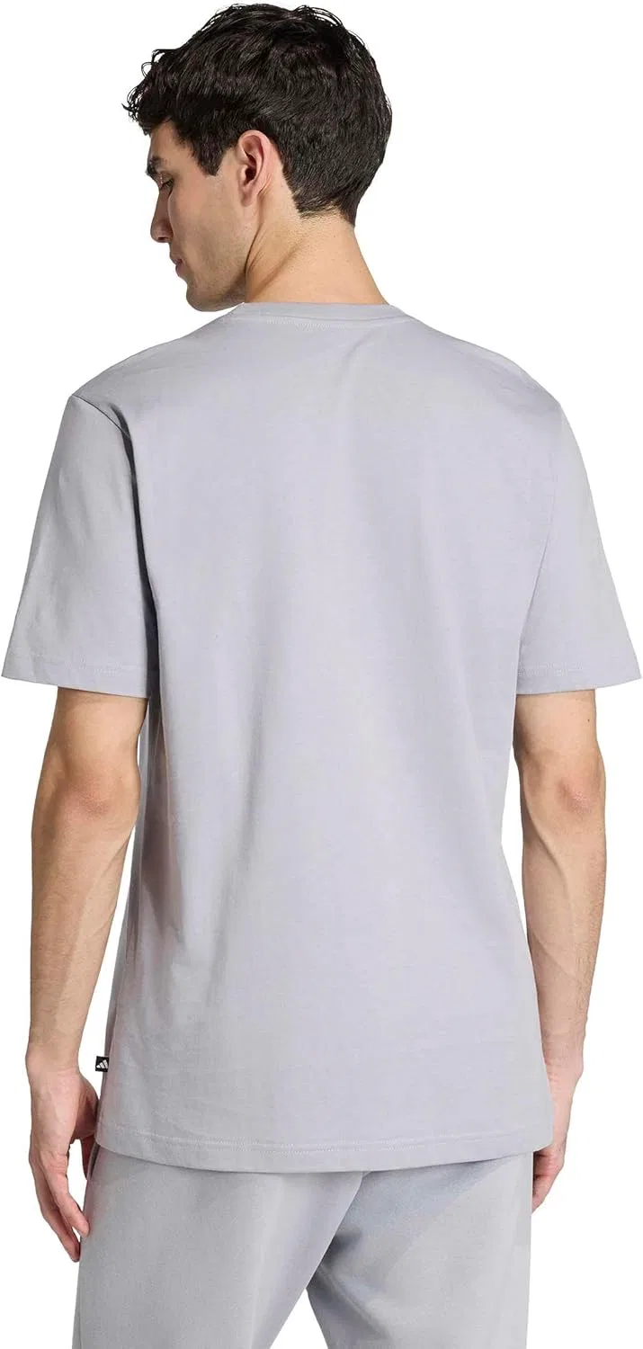 Футболка мужская летняя Relax Graphic Adidas, серебряный — фото 3
