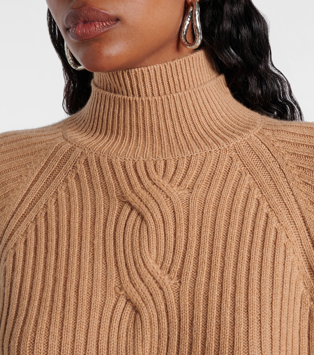 Водолазка из шерсти и кашемира Alcazar Max Mara, Cammello — фото 4
