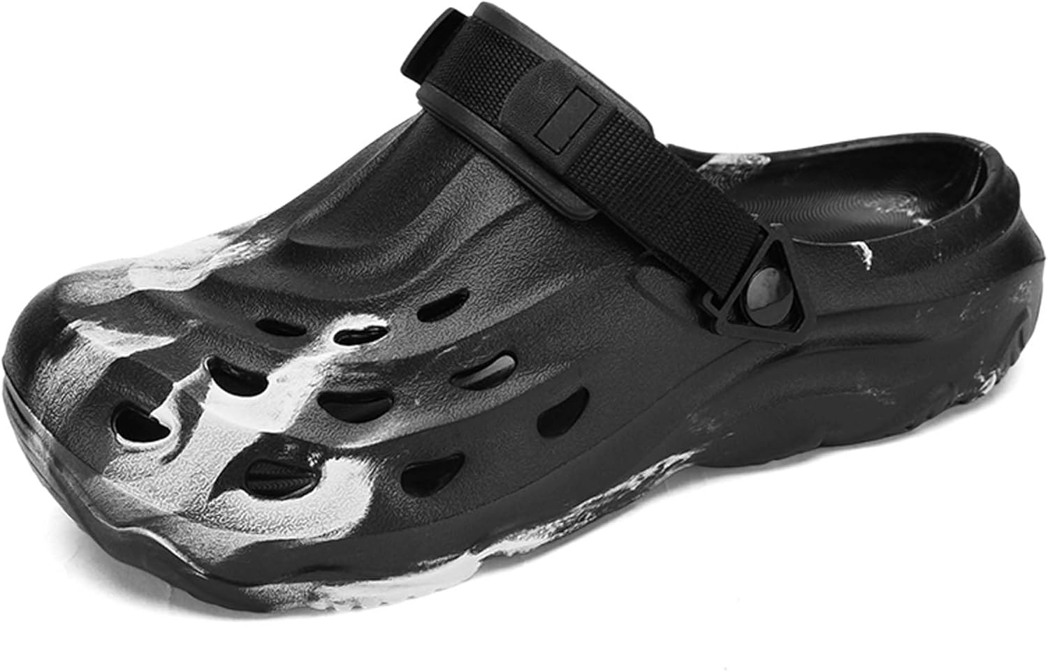 

Летние сандалии мужские и женские, сабо, садовая обувь, нескользящие, быстро сохнущие, пляжные, домашние, для душа, мюли с регулируемым каблуком Generic, черный