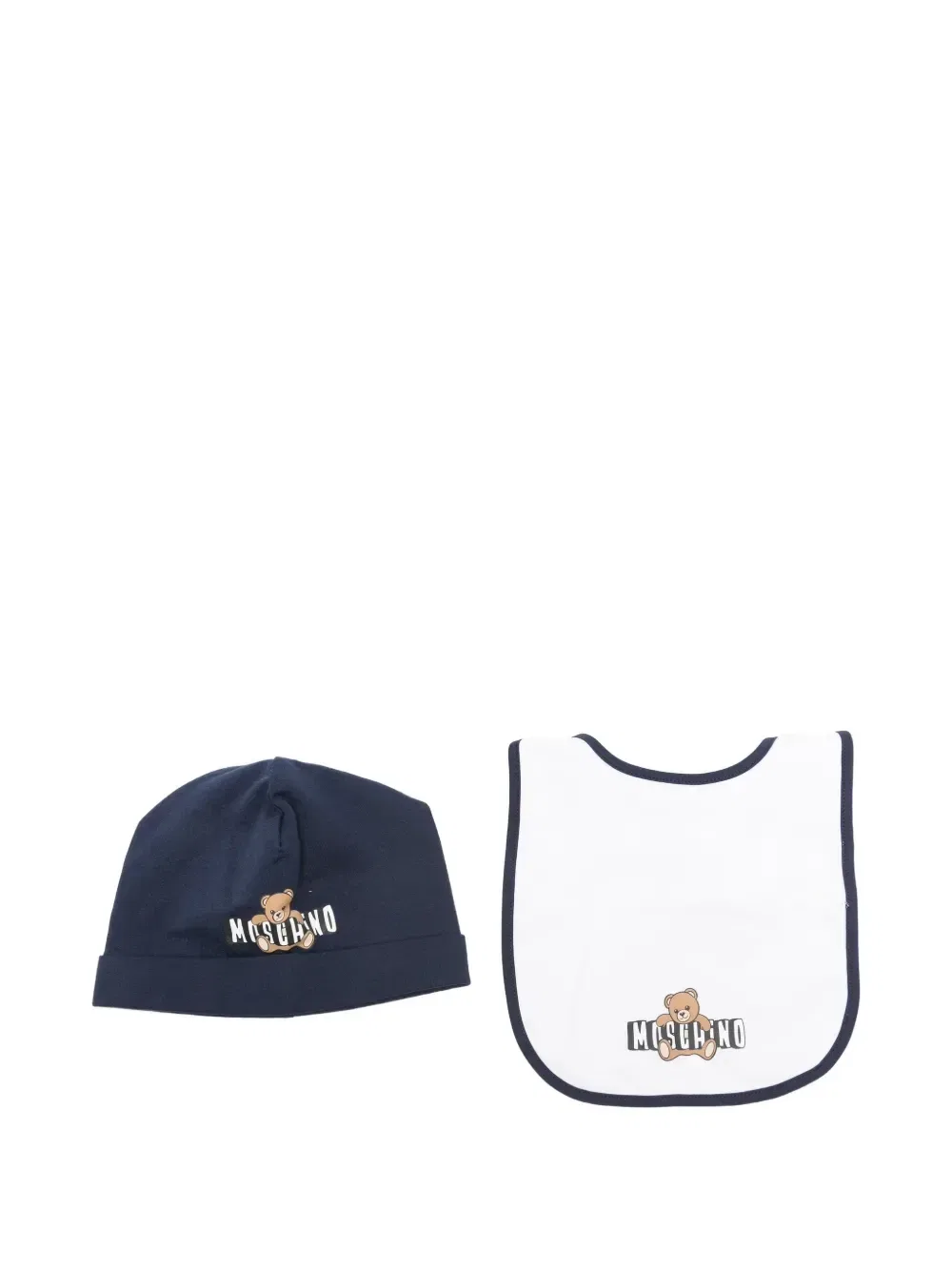 Бейсболка с изображением медведя (набор из двух штук) Moschino Kids, синий