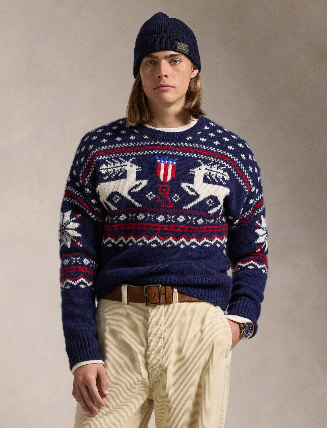 

Свитер из шерсти POLO RALPH LAUREN Regular Fit, темно-синий