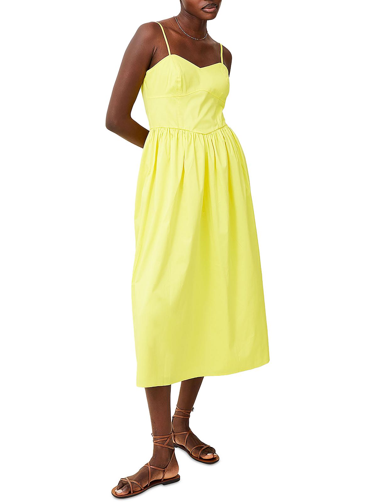 

Длинное макси-платье без рукавов от Florida Womens French Connection, цвет blazing yellow