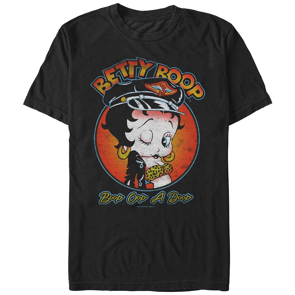 

Мужская футболка Betty Boop Biker Chic с рисунком Licensed Character, черный