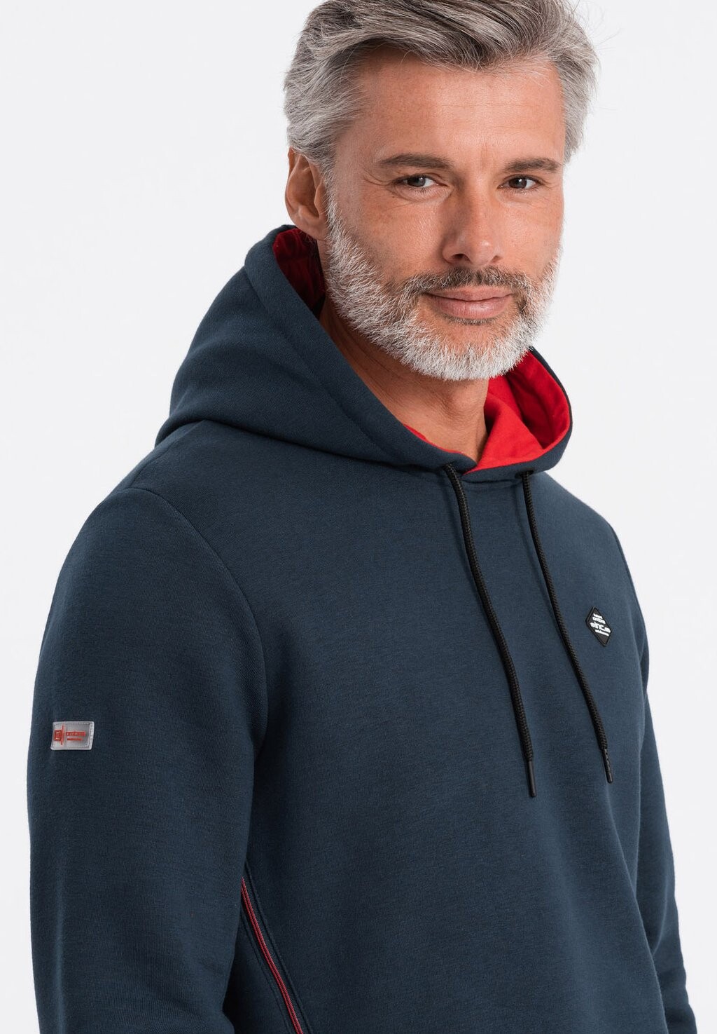 

Толстовка с капюшоном HOODED WITH ZIPPED POCKET Ombre, темно-синий