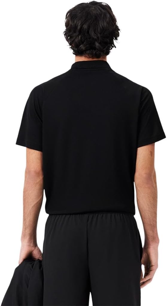 Lacoste мужская спортивная поло с коротким рукавом Regular Fit Green Croc, Black — фото 3