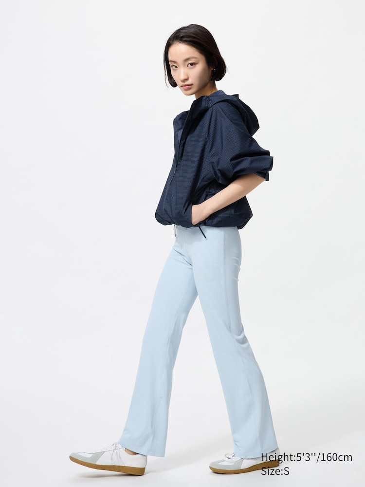 

Леггинсы airism soft ribbed flare короткие Uniqlo, цвет 61 синий