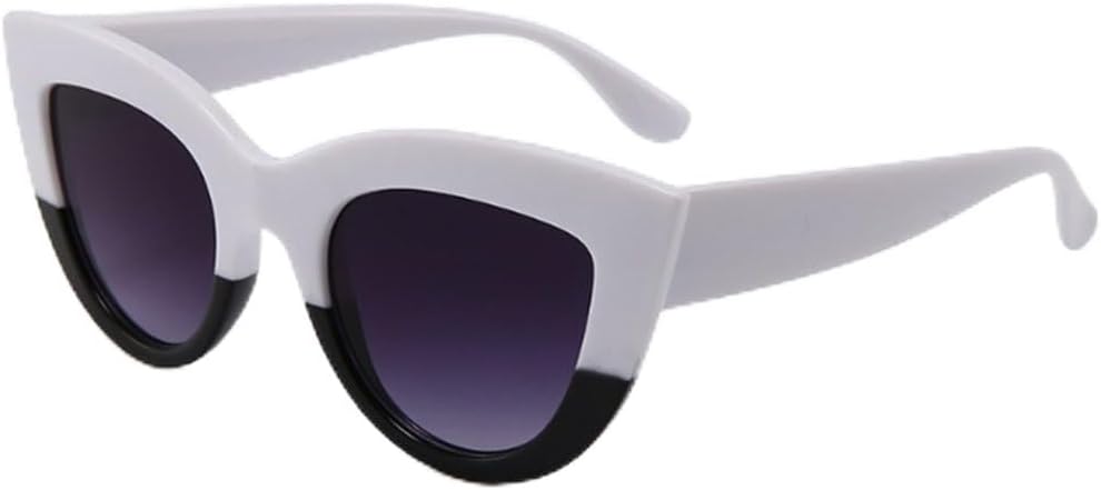 

Женские солнцезащитные очки «кошачий глаз», винтажные роскошные очки для мужчин, универсальные солнцезащитные очки с защитой от УФ-излучения UV400 TYUVIVO, White Black