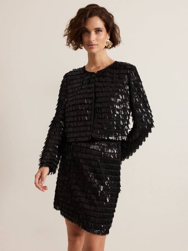 

Короткая куртка Dolley с пайетками и кисточками Phase Eight, Black