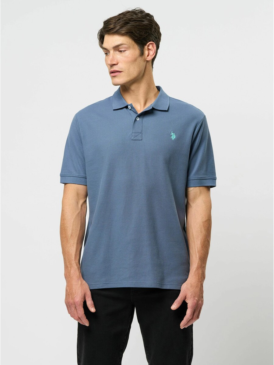 Рубашка на пуговицах классического кроя U.S. POLO ASSN. Alfred, синий — фото 3