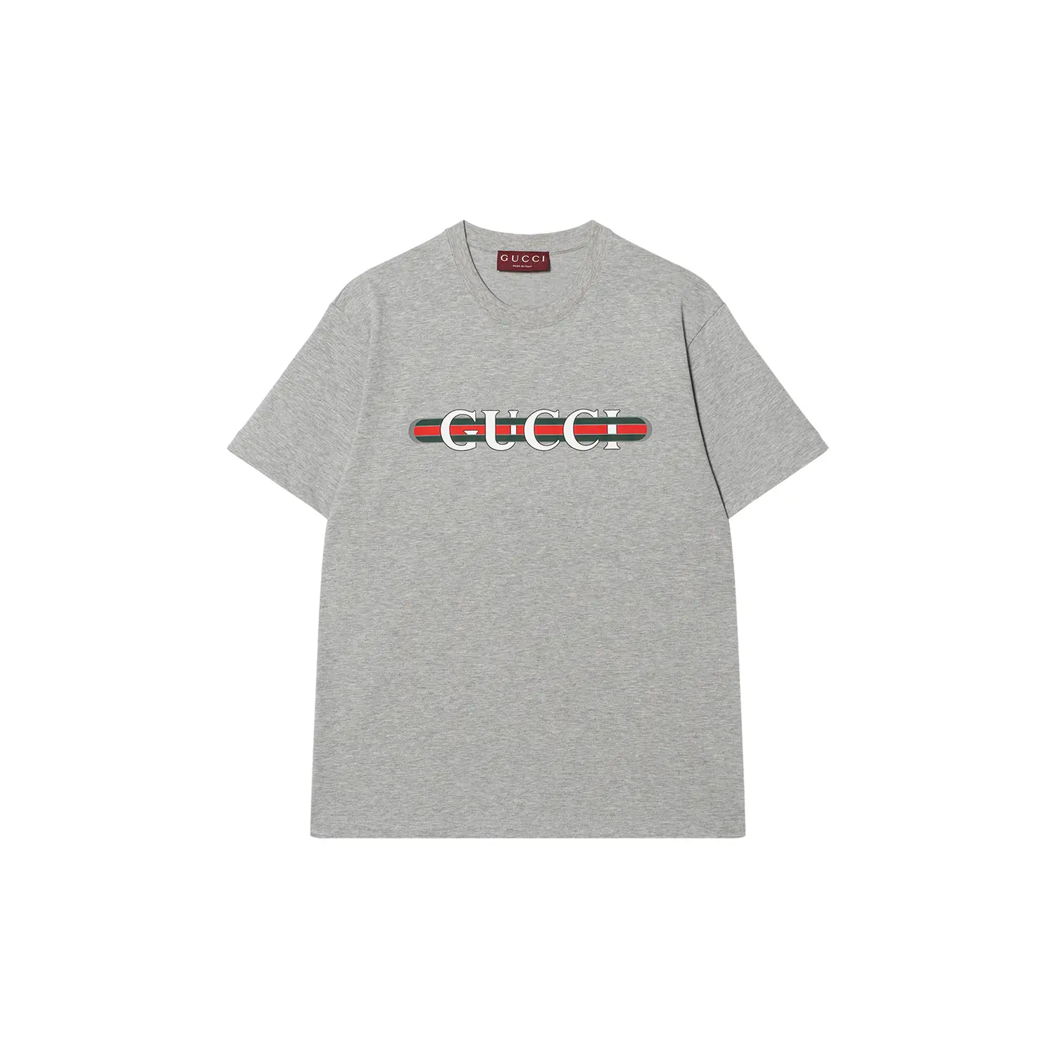 

Футболка с принтом логотипа GUCCI, серый
