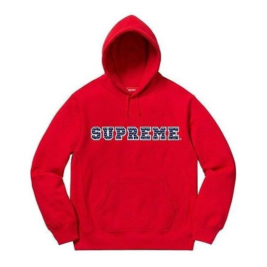 

Толстовка fw19 week 1 the most hooded sweatshirt logo 'red' Supreme, красный