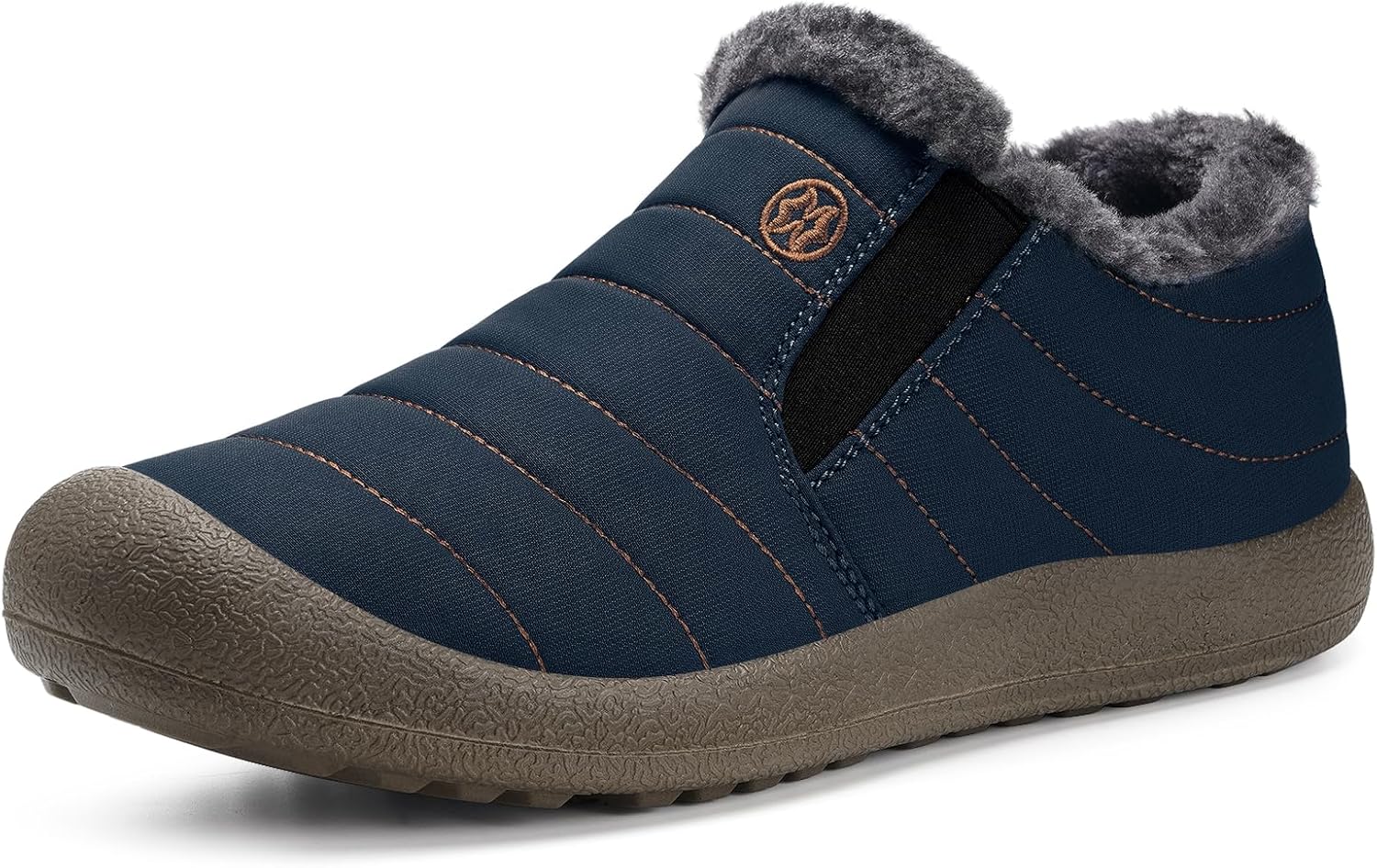 

Женские и мужские зимние ботинки для снега, зимняя обувь, слипоны, ботильоны до щиколотки, противоскользящие, водоотталкивающие, полностью с меховой подкладкой, для активного отдыха на улице Eagsouni, синий