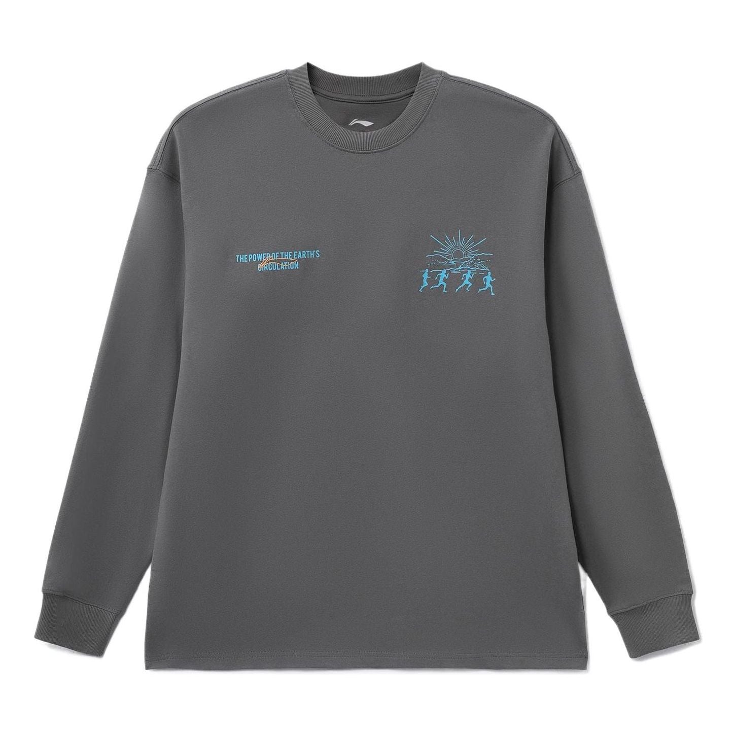 

Спортивная толстовка Li-Ning Power And Nature Graphic Sweatshirt 'Shadow Grey' AHSRB97-2, серый