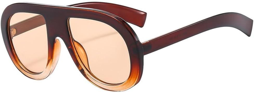 

Солнцезащитные очки большого размера 2027 года для женщин и мужчин. Модные солнцезащитные очки для вождения. Винтажные очки в крупной оправе в стиле панк MTZJH, Tea Champagne