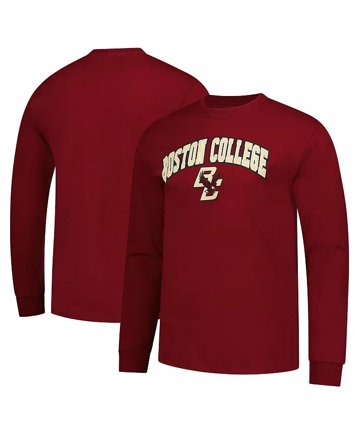 

Мужская бордовая футболка с длинным рукавом и логотипом Boston College Eagles Fanatics Unlabeled