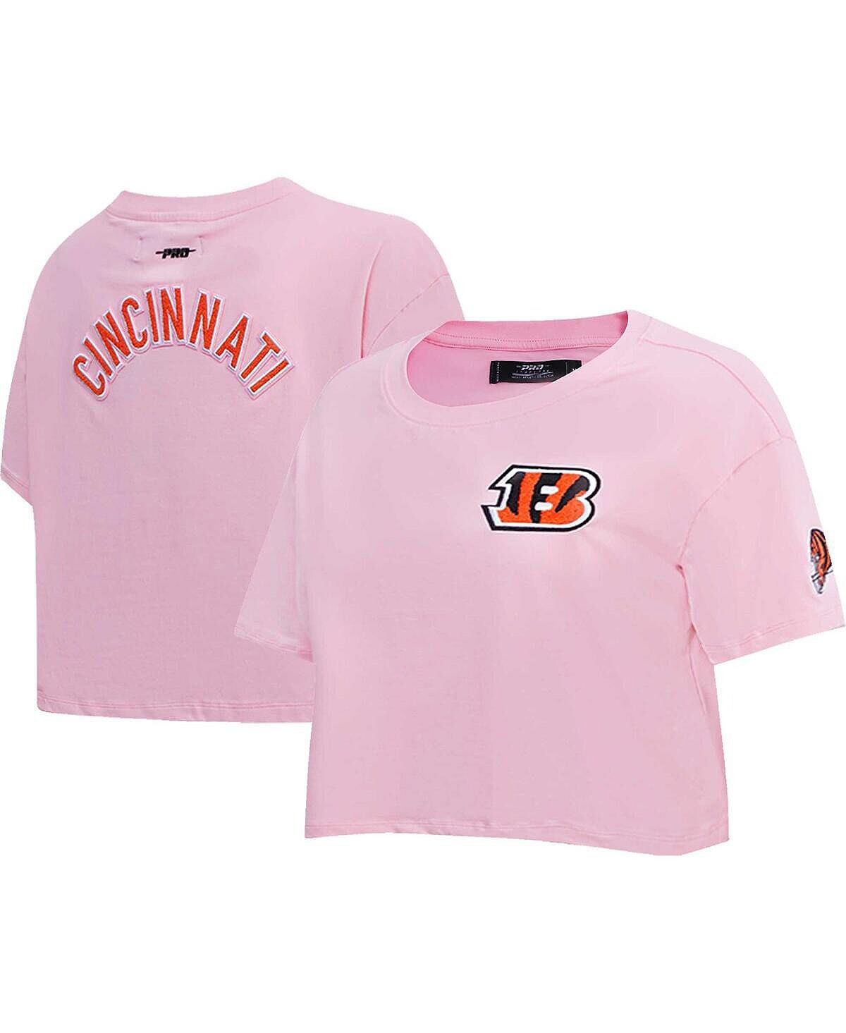 

Женская розовая укороченная футболка свободного кроя Cincinnati Bengals Pro Standard, розовый