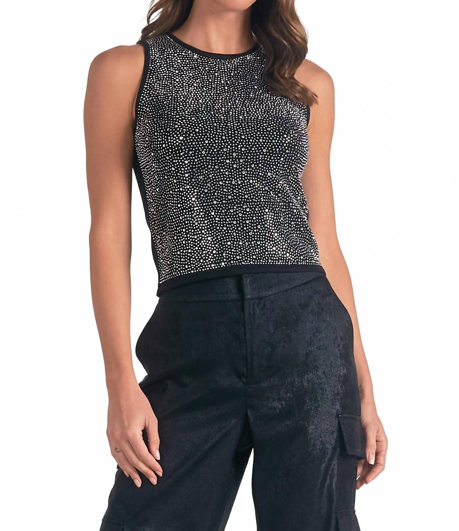 

Черный безрукавный свитер-топ ELAN