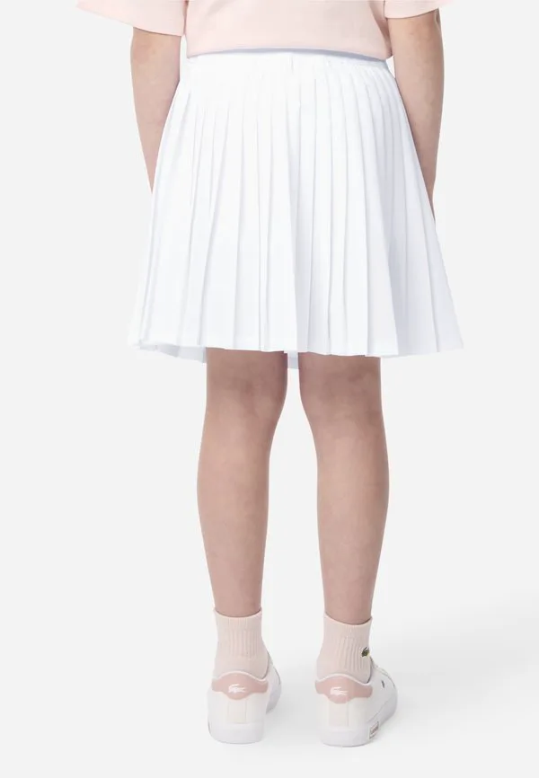 Спортивная плиссированная юбка с логотипом Lacoste, Blanc — фото 3