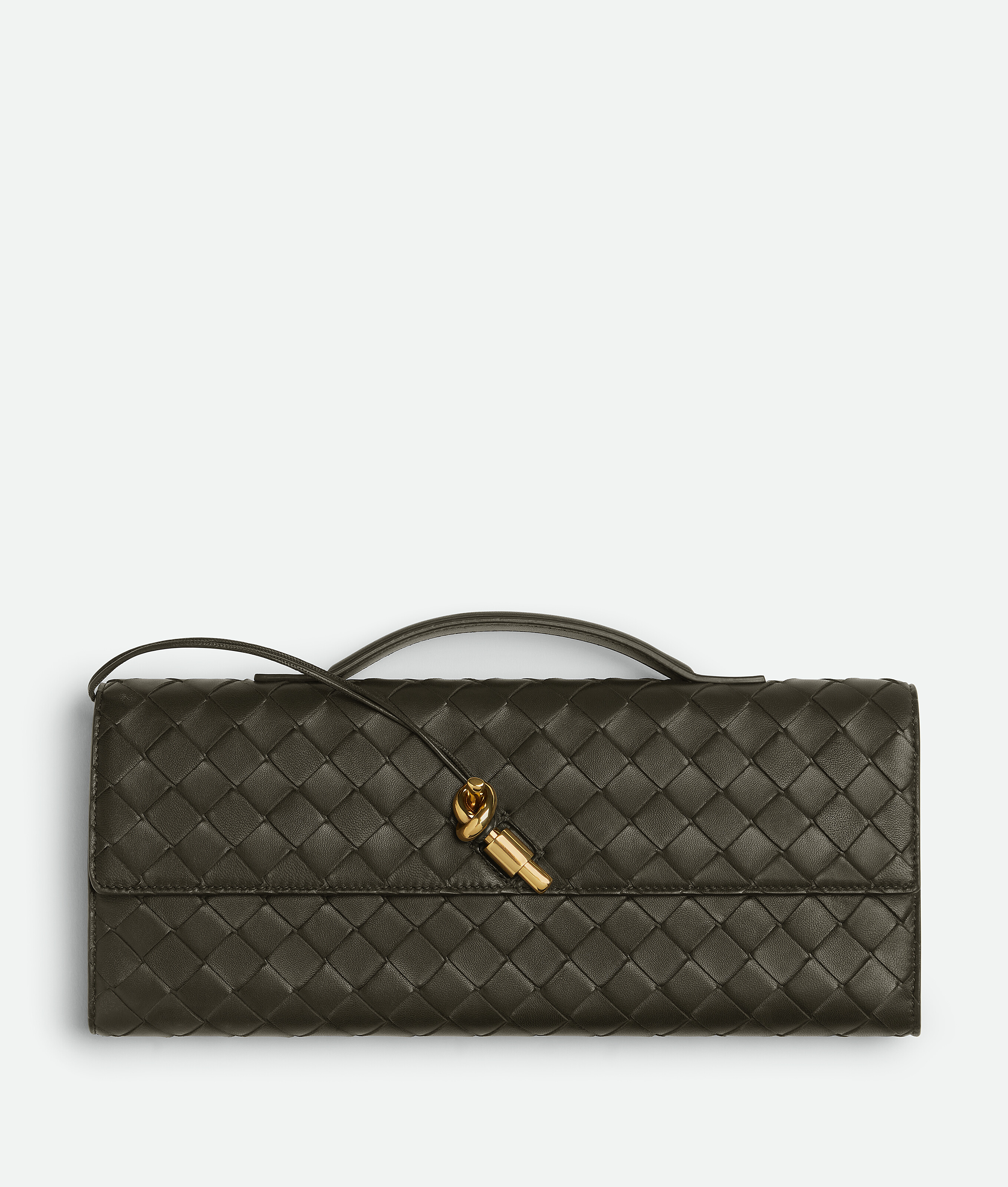 

Клатч Andiamo Bottega Veneta, нейтральный/серо-зеленый