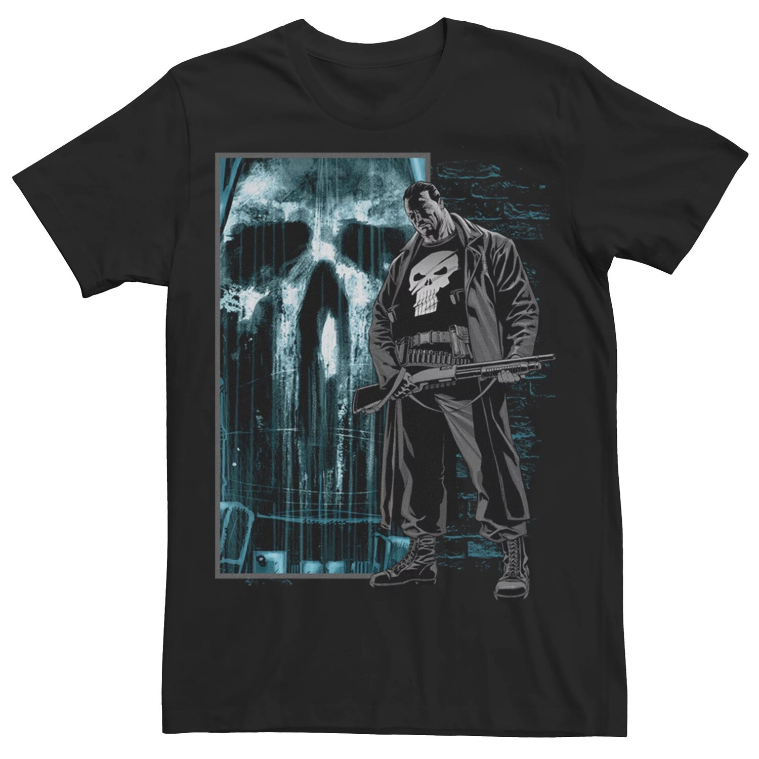 

Мужская футболка с рисунком Marvel Punisher Bullet Storm Licensed Character