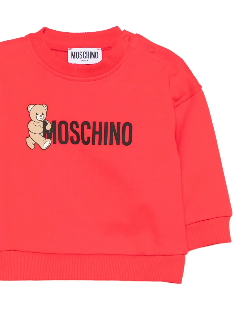 Толстовка с логотипом Moschino Kids, красный — фото 3