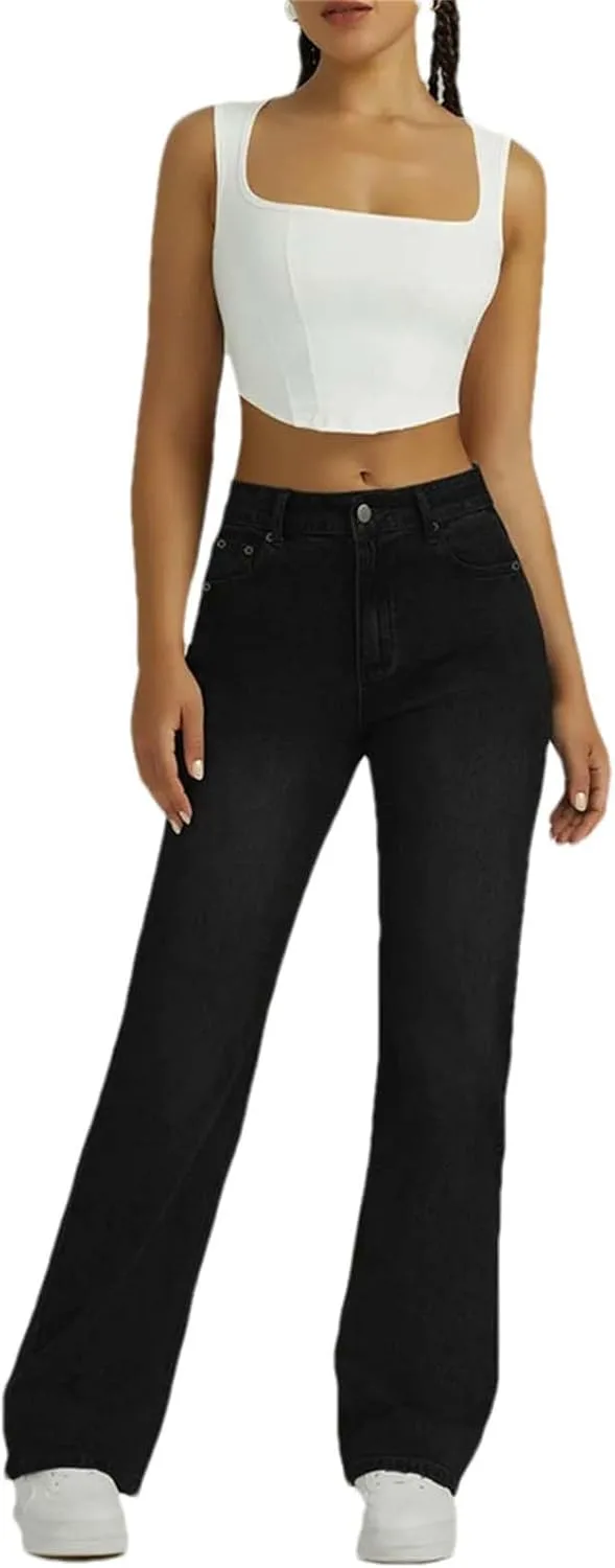 

Женские джинсы High Waist Wide Leg Casual Relaxed Fit с карманами Hndudnff