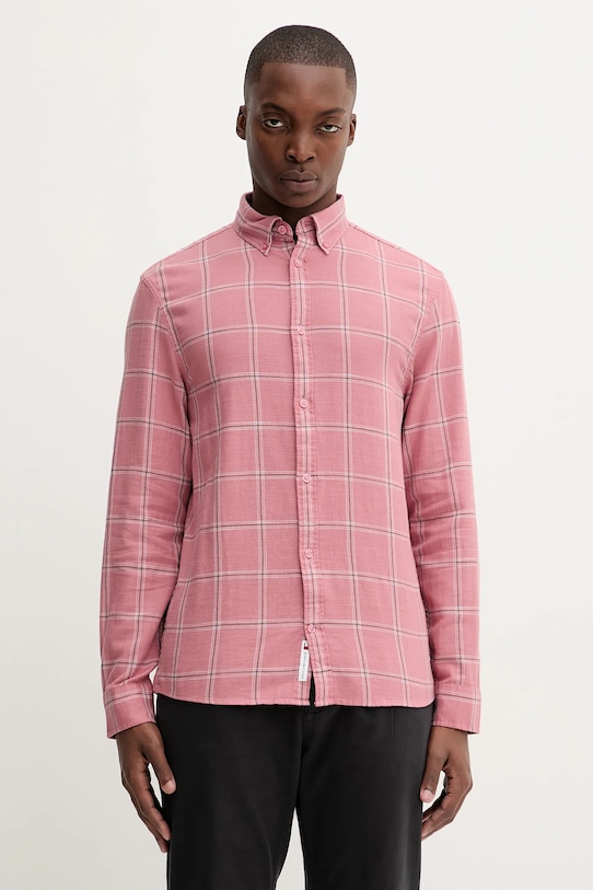 

Хлопковая рубашка Tommy Jeans, розовый