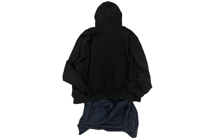 Худи Balenciaga XXXL Patched T-Shirt Hoodie Oversized 'Black', черный — фото 2